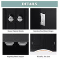 Okak 31.5 Inch Triangle Bathroom Storage Cabinet Floor Corner Cabinet with Doors and Shelves for Dining Room,Bathroom,Kitchen