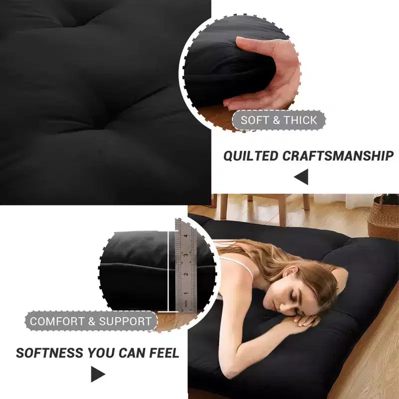 Japanese Floor Mattress Full Size, 54 x 80 Tatami Mat Foldable Japanese Floor Bed Roll Up Mattress Camping Sleeping Pad for Dorm RV Travel