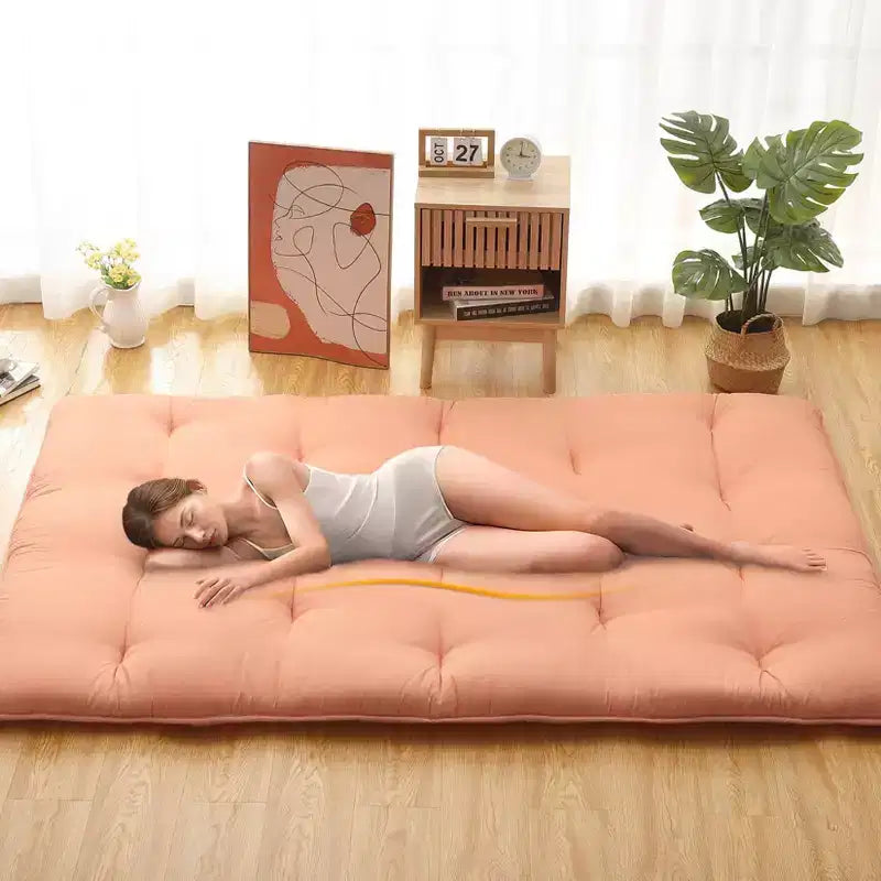 Japanese Floor Mattress Full Size, 54 x 80 Tatami Mat Foldable Japanese Floor Bed Roll Up Mattress Camping Sleeping Pad for Dorm RV Travel