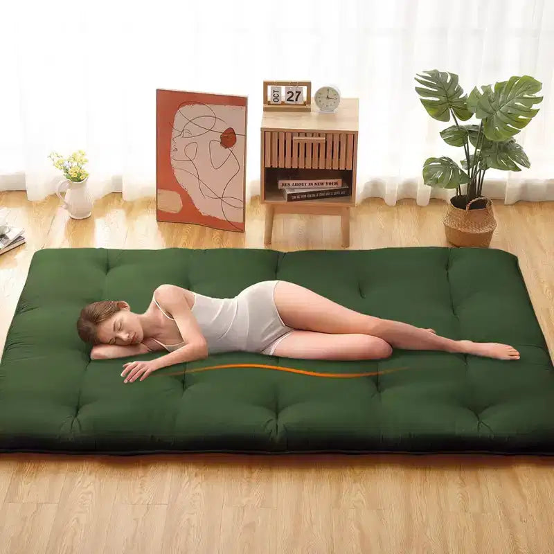 Japanese Floor Mattress Full Size, 54 x 80 Tatami Mat Foldable Japanese Floor Bed Roll Up Mattress Camping Sleeping Pad for Dorm RV Travel