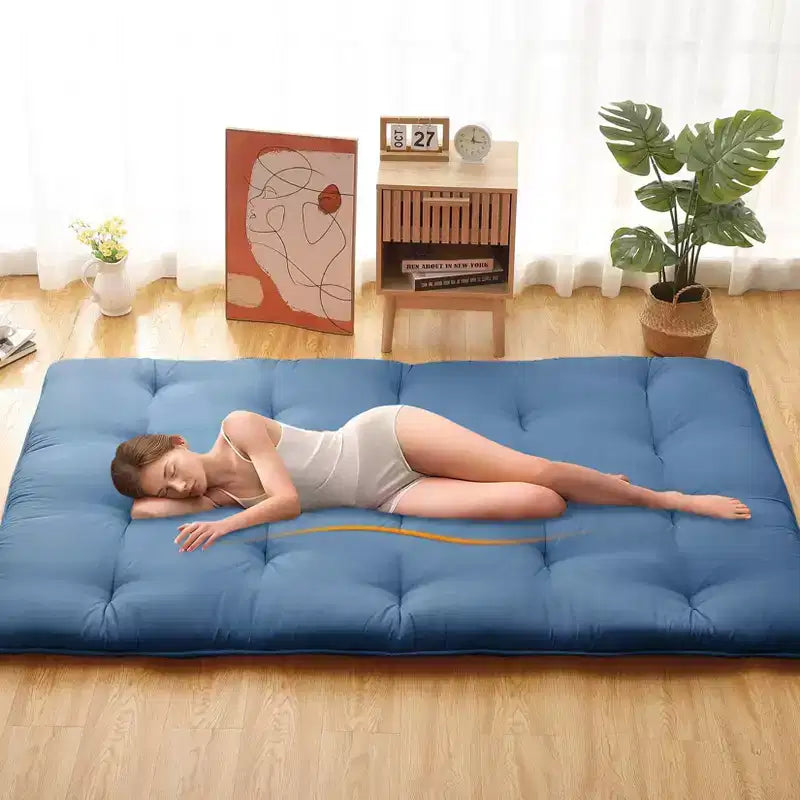 Japanese Floor Mattress Full Size, 54 x 80 Tatami Mat Foldable Japanese Floor Bed Roll Up Mattress Camping Sleeping Pad for Dorm RV Travel