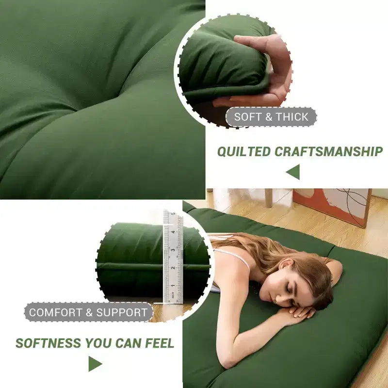 Japanese Floor Mattress Full Size, 54 x 80 Tatami Mat Foldable Japanese Floor Bed Roll Up Mattress Camping Sleeping Pad for Dorm RV Travel