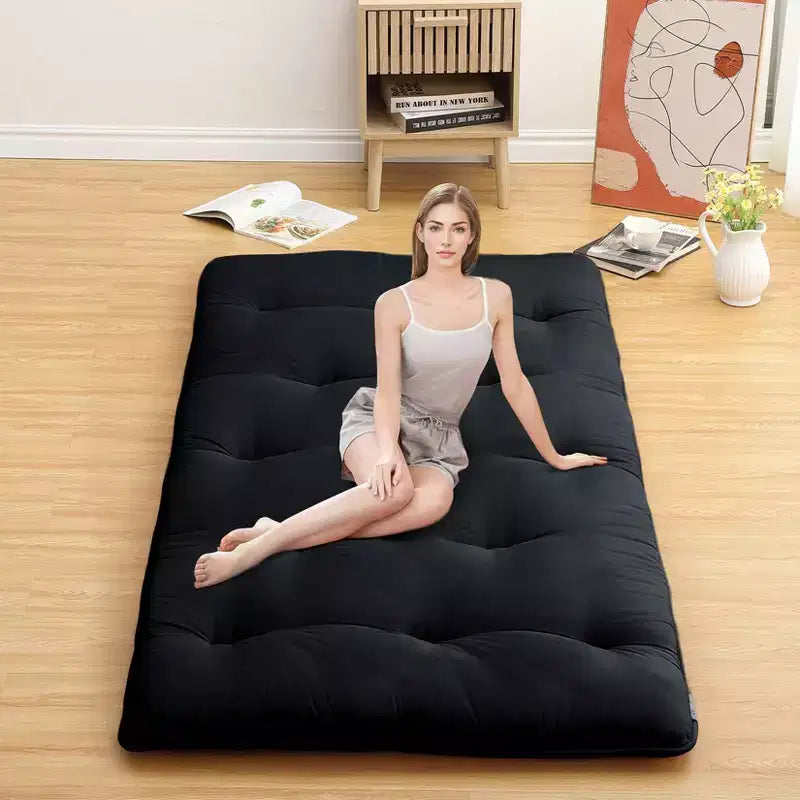 Japanese Floor Mattress Full Size, 54 x 80 Tatami Mat Foldable Japanese Floor Bed Roll Up Mattress Camping Sleeping Pad for Dorm RV Travel