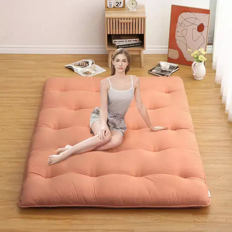 Japanese Floor Mattress Full Size, 54 x 80 Tatami Mat Foldable Japanese Floor Bed Roll Up Mattress Camping Sleeping Pad for Dorm RV Travel