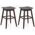 Costway Set of 2 Swivel Bar Stools 30 Bar Chairs w/ Padded Contoured Seat & Footrest