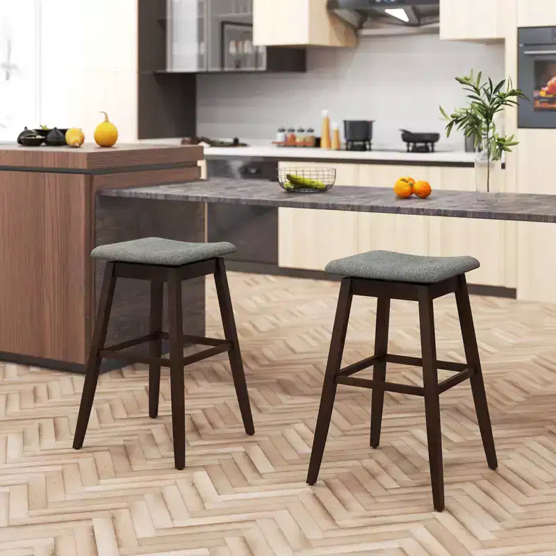 Costway Set of 2 Swivel Bar Stools 30 Bar Chairs w/ Padded Contoured Seat & Footrest