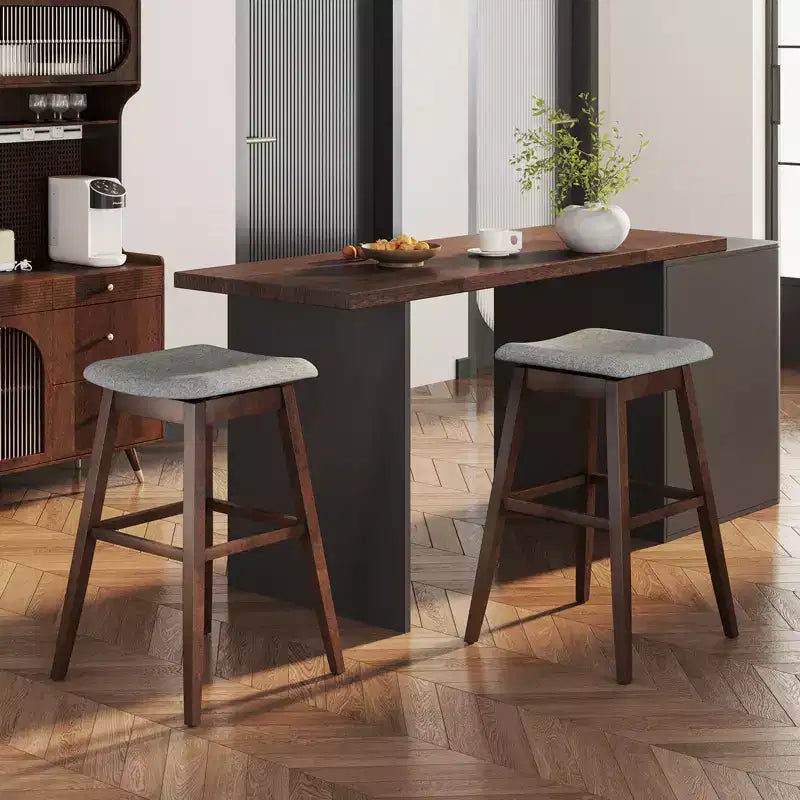 Costway Set of 2 Swivel Bar Stools 30 Bar Chairs w/ Padded Contoured Seat & Footrest