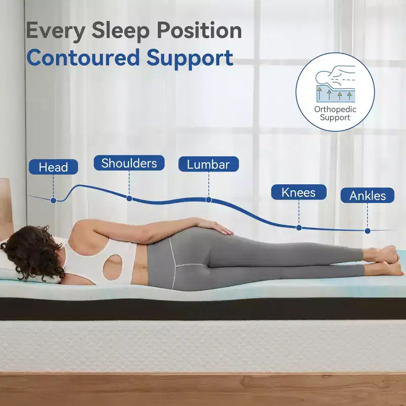 Dyonery Mattress Topper 3 Inch Extra Firm, Gel Memory Foam with High Density Foam Base, Back Pain Relief, CertiPUR-US Certified