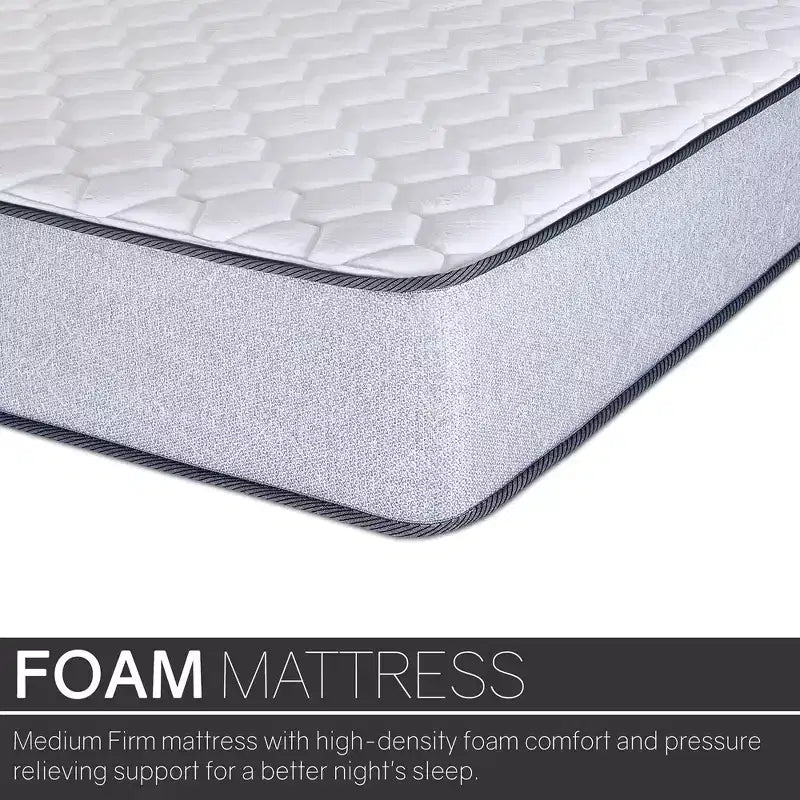 Continental Sleep 5-Inch Medium Firm Tight top High Density Foam Mattress.